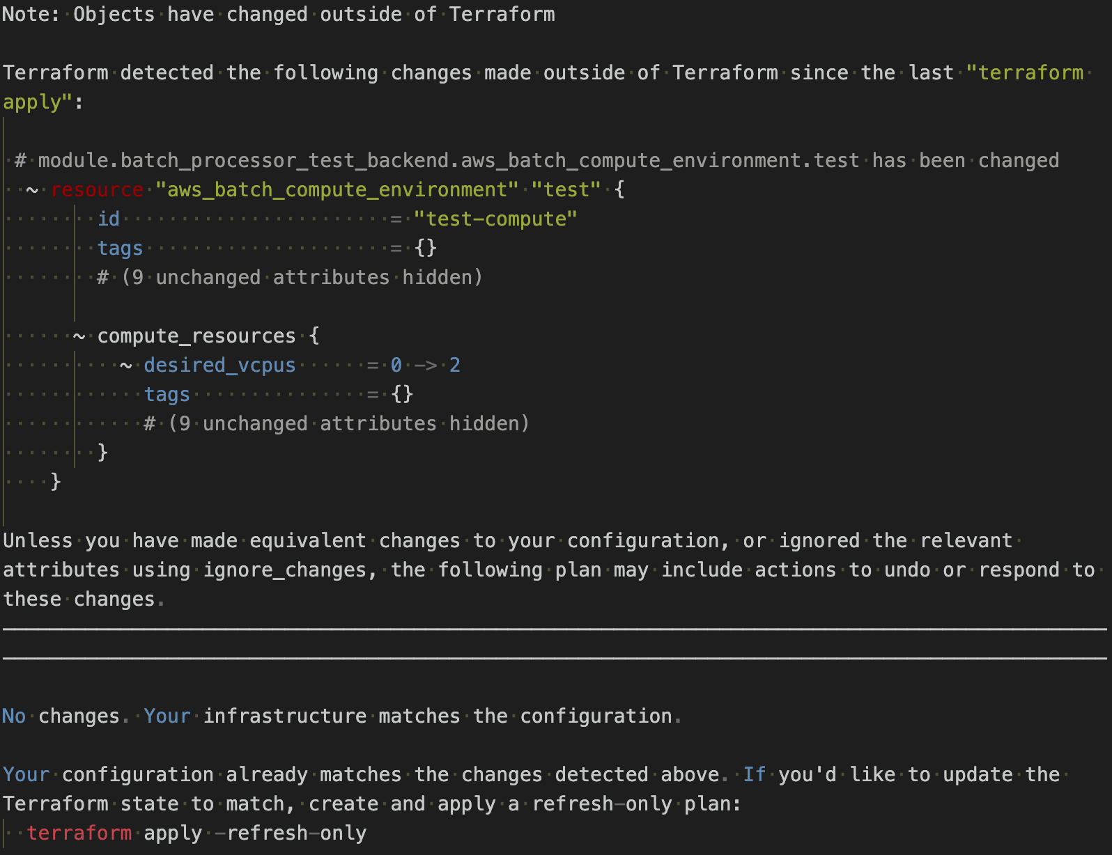 new-feature-objects-have-changed-outside-of-terraform-hashicorp